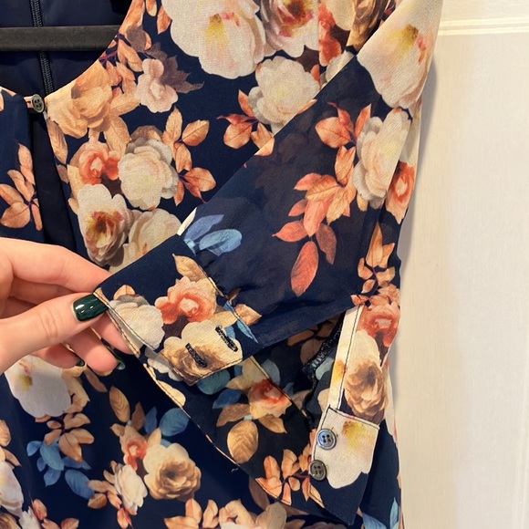 J.Crew Silk Antique Floral Short Sleeve Dress - Picture 4 of 7